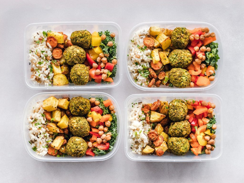Healthy food in packed lunches